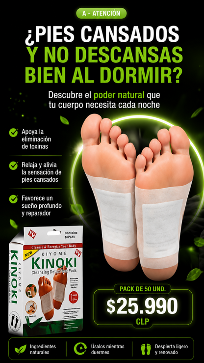 “Parches Kinoki para tus pies"