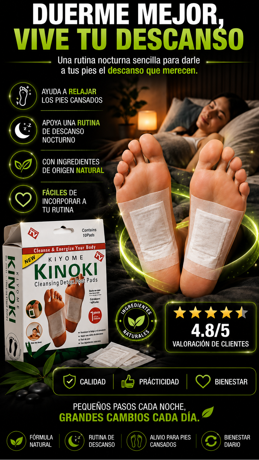 “Parches Kinoki para tus pies"
